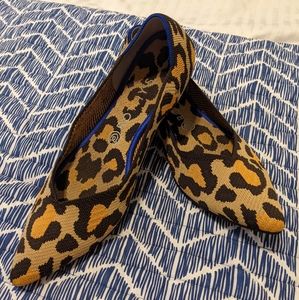 Rothy's Big Cat Point Flats Leopard Print Size 11